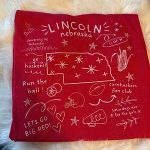 XL Comfort Colors Red Nebraska Tee